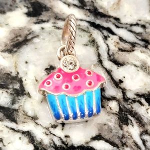 RETIRED BRIGHTON CUPCAKE PINK & BLUE CELEBRATION BIRTHDAY PARTY ABC CHARM